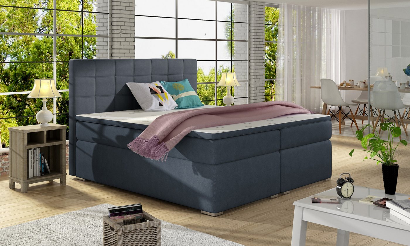 ALTDECOR Boxspringbett SEREN (Bettkasten, H3 Matratze Bonellfederung, Topper, Kopfteil) von ALTDECOR