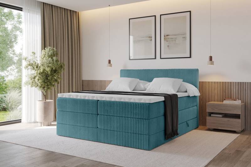 ALTDECOR Boxspringbett TOLO KING (Multipocket-Matratze H4, H3 Matratze Bonellfederung, Topper, Kopfteil) von ALTDECOR