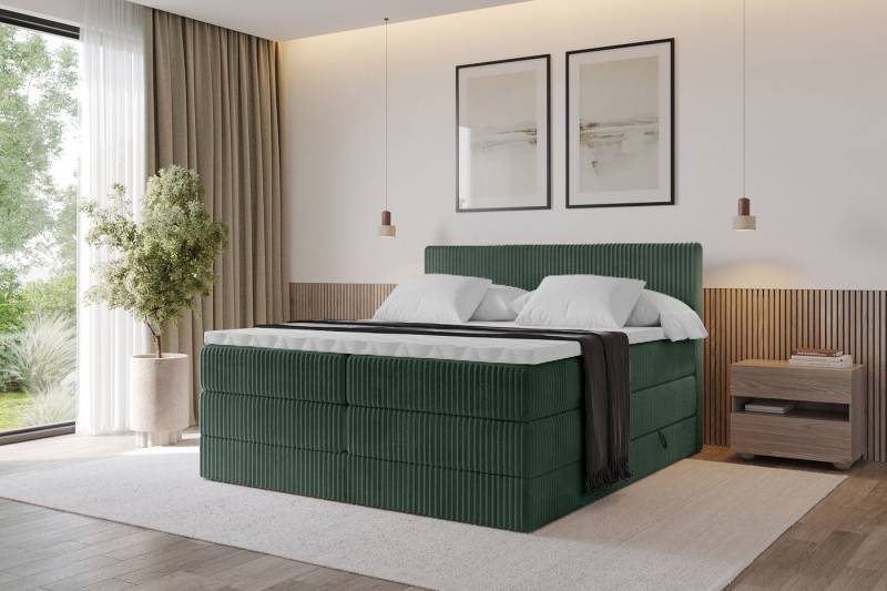 ALTDECOR Boxspringbett TOLO KING (Multipocket-Matratze H4, H3 Matratze Bonellfederung, Topper, Kopfteil) von ALTDECOR
