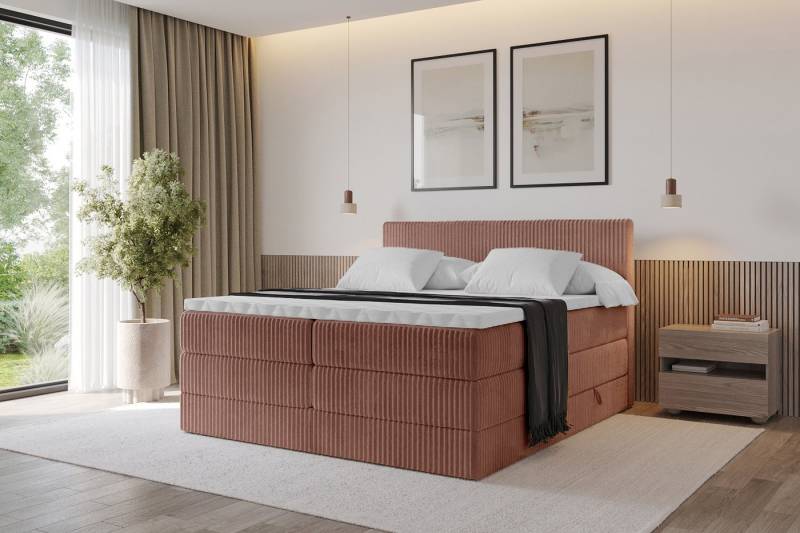 ALTDECOR Boxspringbett TOLO KING (Multipocket-Matratze H4, H3 Matratze Bonellfederung, Topper, Kopfteil) von ALTDECOR