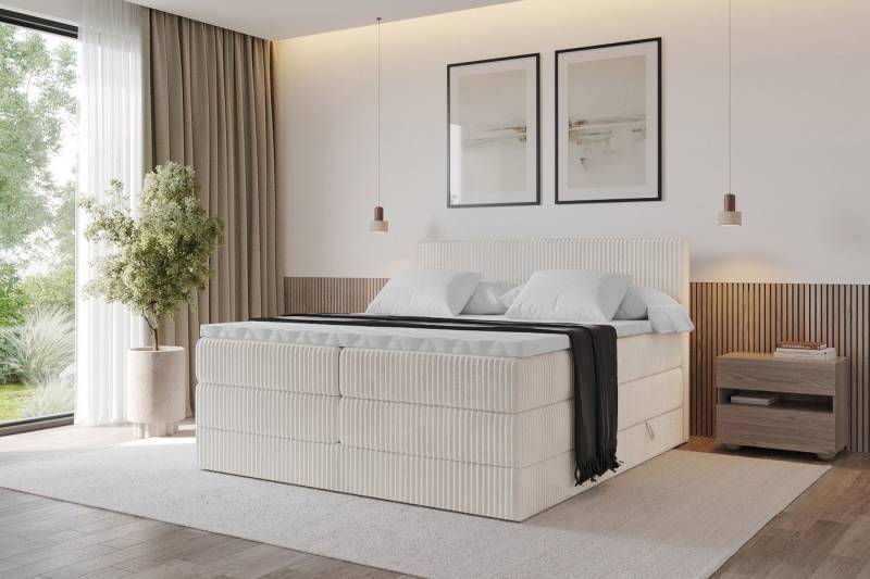 ALTDECOR Boxspringbett TOLO KING (Multipocket-Matratze H4, H3 Matratze Bonellfederung, Topper, Kopfteil) von ALTDECOR