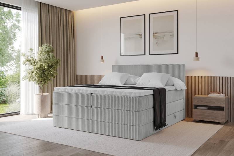 ALTDECOR Boxspringbett TOLO KING (Multipocket-Matratze H4, H3 Matratze Bonellfederung, Topper, Kopfteil) von ALTDECOR