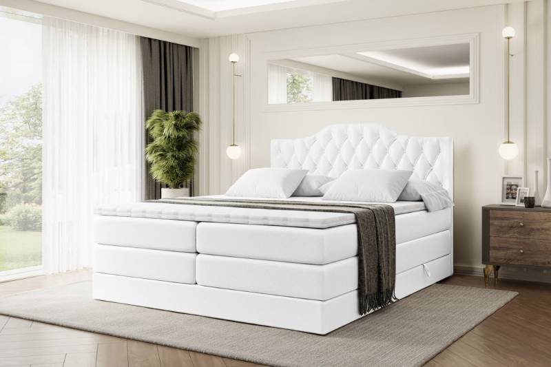 ALTDECOR Boxspringbett VILA-1 KING (Multipocket-Matratze H4, H3 Matratze Bonellfederung, Topper, Kopfteil) von ALTDECOR
