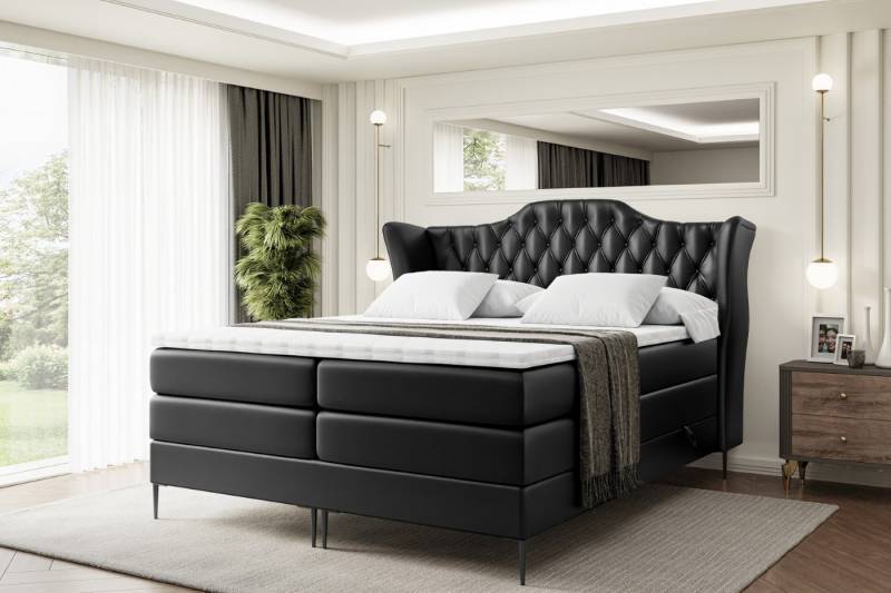 ALTDECOR Boxspringbett VILA-F KING (Multipocket-Matratze H4, H3 Matratze Bonellfederung, Topper, Kopfteil) von ALTDECOR