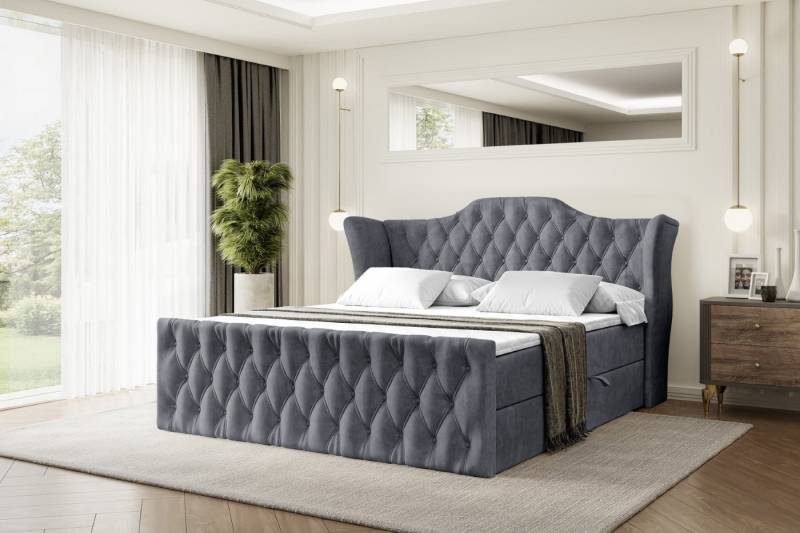 ALTDECOR Boxbett VILA-Z (Multipocket-Matratze H4, H3 Matratze Bonellfederung, Topper, Kopfteil) von ALTDECOR