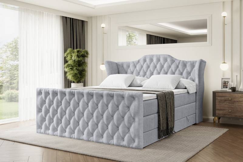 ALTDECOR Boxspringbett VILA-Z KING (Multipocket-Matratze H4, H3 Matratze Bonellfederung, Topper, Kopfteil) von ALTDECOR