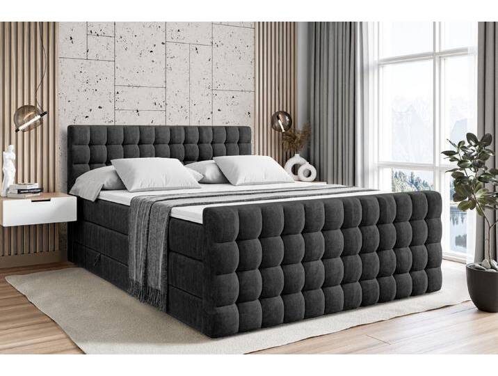 ALTDECOR Boxspringbett VIONE-Z KING (mit Matratze und Lattenrost Topper Polsterbett mit Bettkasten Boxbett), H4 Multipocket, H3 Bonellfederung, Doppelbett Springboxbett von ALTDECOR