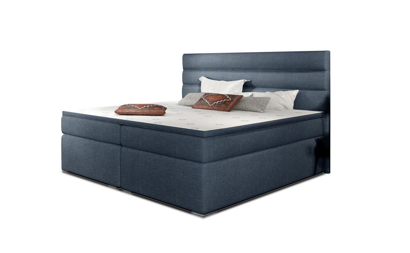 ALTDECOR Boxspringbett VIVANTA (Bettkasten, H3 Matratze Bonellfederung, Topper, Kopfteil) von ALTDECOR