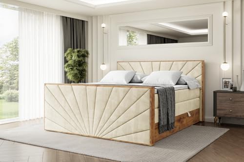 ALTDECOR Boxspringbett mit Matratze und Lattenrost, Topper, Fußteil,Polsterbett mit Bettkasten, Bett mit Stauraum H3- und H4- Matratze, Doppelbett -LOLLI6-Z KING-200x200 - Beige Monolith ALTDECOR Boxspringbett mit Matratze und Lattenrost, Topper, Fußteil,Polsterbett mit Bettkasten, Bett mit Stauraum H3- und H4- Matratze, Doppelbett -LOLLI6-Z KING-200x200 - Beige Monolith von ALTDECOR