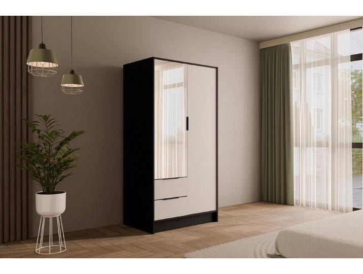 ALTDECOR Drehtürenschrank KOLIN (Kleiderschrank Garderobenschrank mit viel Stauraum, Moderner Schrank) Vielseitiger Drehtürenschrank mit Spiegeltüren Spiegel Flügeltüren von ALTDECOR
