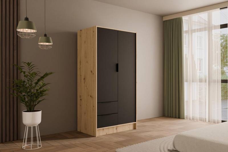 ALTDECOR Drehtürenschrank KOLIN (Kleiderschrank Garderobenschrank mit viel Stauraum, Moderner Schrank) Vielseitiger Drehtürenschrank mit Spiegeltüren Spiegel Flügeltüren von ALTDECOR