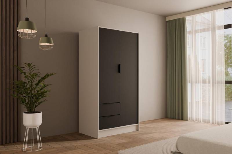 ALTDECOR Drehtürenschrank KOLIN (Kleiderschrank Garderobenschrank mit viel Stauraum, Moderner Schrank) Vielseitiger Drehtürenschrank mit Spiegeltüren Spiegel Flügeltüren von ALTDECOR