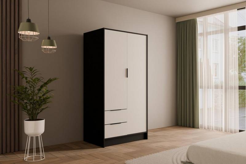 ALTDECOR Drehtürenschrank KOLIN (Kleiderschrank Garderobenschrank mit viel Stauraum, Moderner Schrank) Vielseitiger Drehtürenschrank mit Spiegeltüren Spiegel Flügeltüren von ALTDECOR