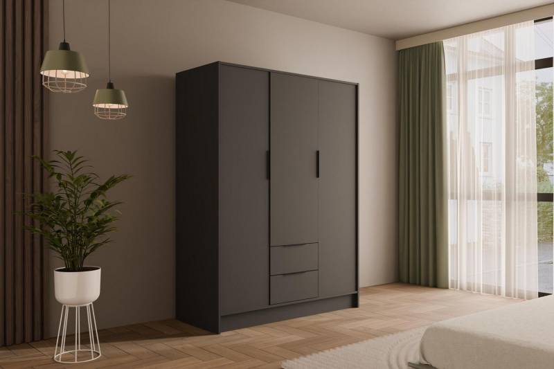 ALTDECOR Drehtürenschrank KOLIN (Kleiderschrank Garderobenschrank mit viel Stauraum, Moderner Schrank) Vielseitiger Drehtürenschrank mit Spiegeltüren Spiegel Flügeltüren von ALTDECOR