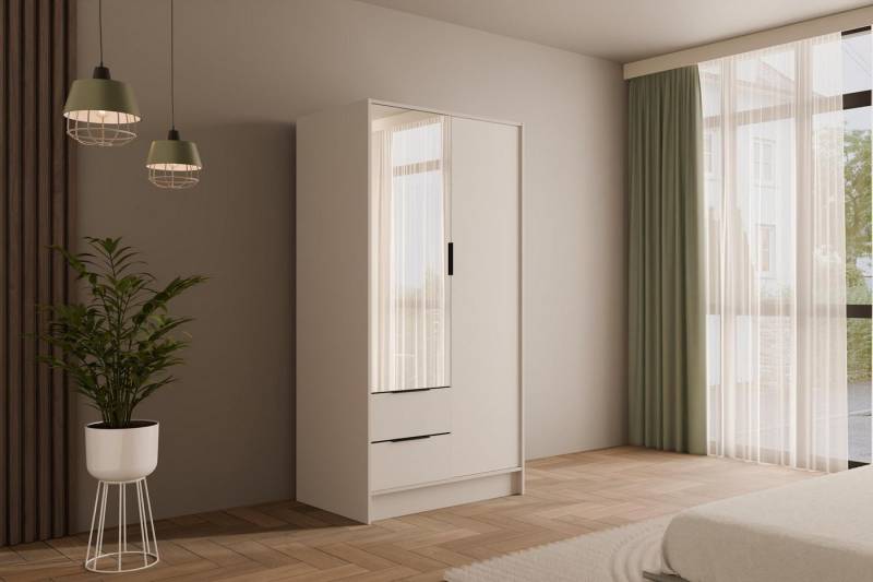 ALTDECOR Drehtürenschrank KOLIN (Kleiderschrank Garderobenschrank mit viel Stauraum, Moderner Schrank) Vielseitiger Drehtürenschrank mit Spiegeltüren Spiegel Flügeltüren von ALTDECOR