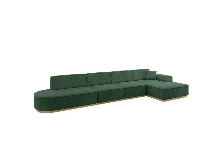 ALTDECOR ECKSOFA, Grün, 4-Sitzer, L-Form, 403x165 cm, Wohnzimmer, Sofas & Couches, Wohnlandschaften, Ecksofas von ALTDECOR
