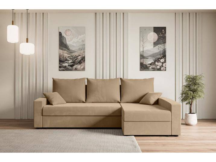 ALTDECOR Ecksofa ALESIA-L, Couch mit Schlaffunktion, Wohnzimmer - Wohnlandschaft, Corner Sofa Bett Eckcouch Couch L-Form Schlafcouch Ausziehbar von ALTDECOR