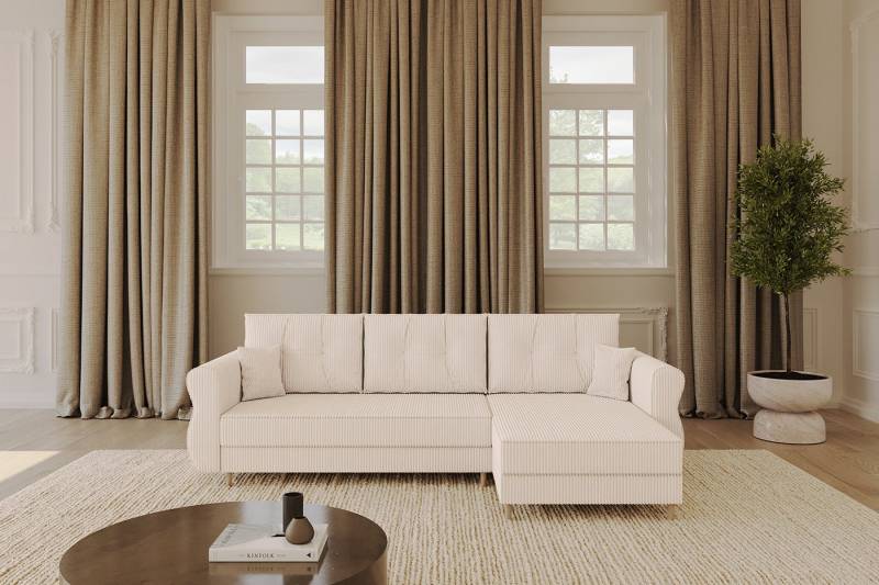 ALTDECOR Ecksofa APOL-L, Couch mit Schlaffunktion, Stauraum Wohnlandschaft Funktionsecke, Corner Sofa Bett Eckcouch Couch L-Form Schlafcouch Ausziehbar von ALTDECOR