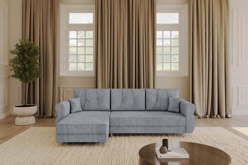 ALTDECOR Ecksofa APOL-L, Couch mit Schlaffunktion, Stauraum Wohnlandschaft Funktionsecke, Corner Sofa Bett Eckcouch Couch L-Form Schlafcouch Ausziehbar von ALTDECOR