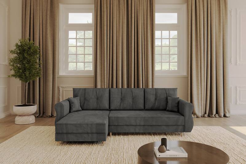 ALTDECOR Ecksofa APOL-L, Couch mit Schlaffunktion, Stauraum Wohnlandschaft Funktionsecke, Corner Sofa Bett Eckcouch Couch L-Form Schlafcouch Ausziehbar von ALTDECOR