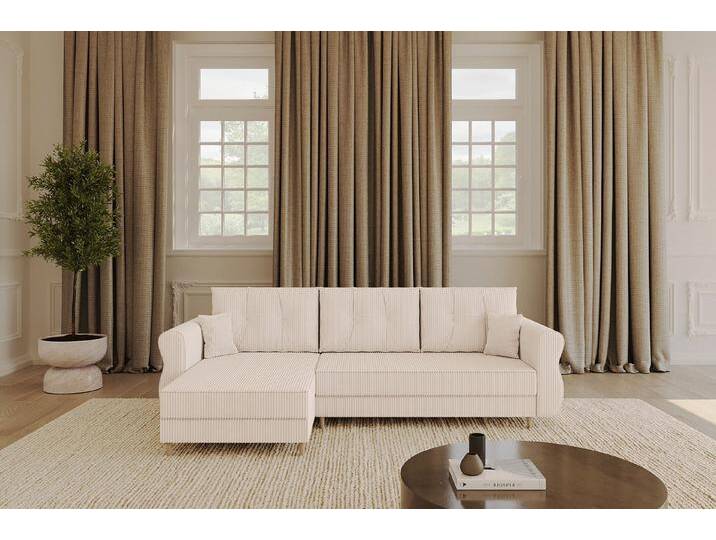 ALTDECOR Ecksofa APOL-L, Couch mit Schlaffunktion, Stauraum Wohnlandschaft Funktionsecke, Corner Sofa Bett Eckcouch Couch L-Form Schlafcouch Ausziehbar von ALTDECOR