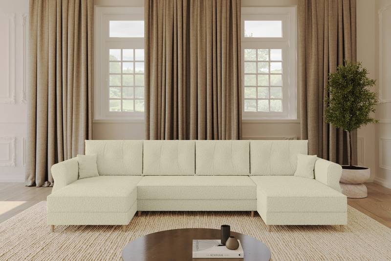 ALTDECOR Wohnlandschaft APOL-U, Couch mit Schlaffunktion, Stauraum Wohnlandschaft Funktionsecke, Corner Sofa Bett Eckcouch Couch U-Form Schlafcouch Ausziehbar von ALTDECOR