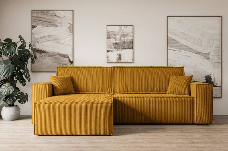 ALTDECOR Ecksofa CELTIC-XL, Couch mit Schlaffunktion, Wohnzimmer - Wohnlandschaft, Corner Sofa Bett Eckcouch Couch L-Form Schlafcouch Ausziehbar von ALTDECOR