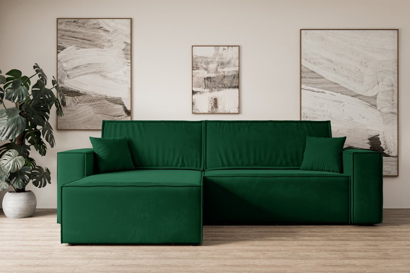 ALTDECOR Ecksofa CELTIC-XL, Couch mit Schlaffunktion, Wohnzimmer - Wohnlandschaft, Corner Sofa Bett Eckcouch Couch L-Form Schlafcouch Ausziehbar von ALTDECOR