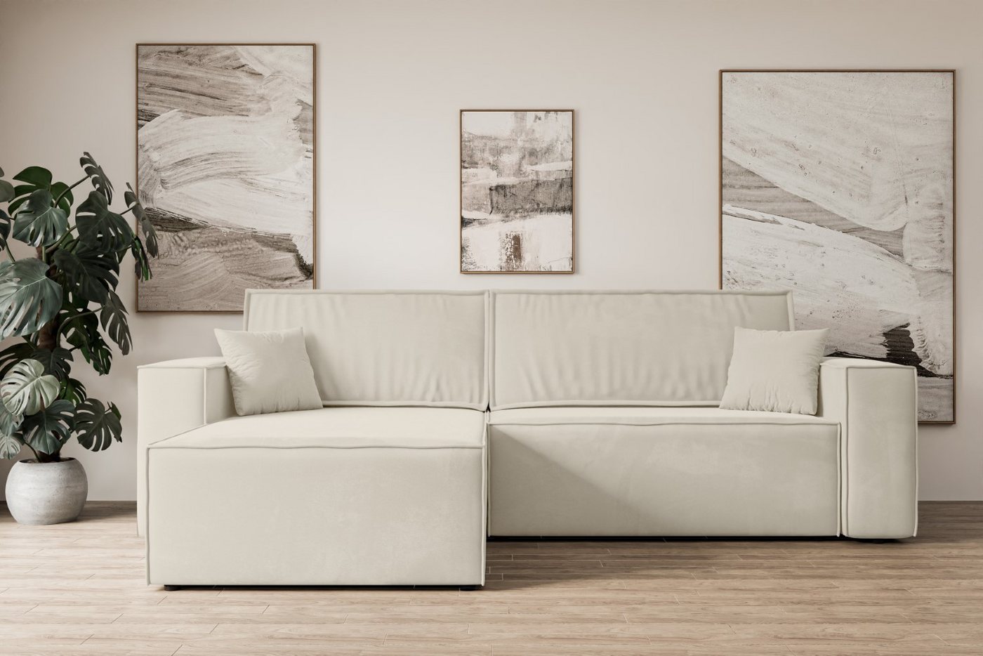 ALTDECOR Ecksofa CELTIC-XL, Couch mit Schlaffunktion, Wohnzimmer - Wohnlandschaft, Corner Sofa Bett Eckcouch Couch L-Form Schlafcouch Ausziehbar von ALTDECOR