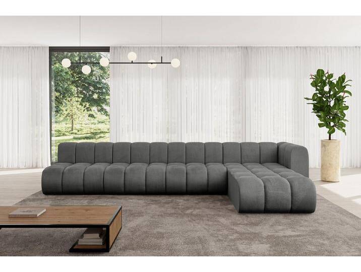 ALTDECOR Ecksofa Darnel-L3, Corner Sofa U-Form Vielseitige Sofa Wohnlandschaft Wohnzimmer, FORWARDER_CURBSIDE, grau, Dunkelgrau - Monolith 92 von ALTDECOR