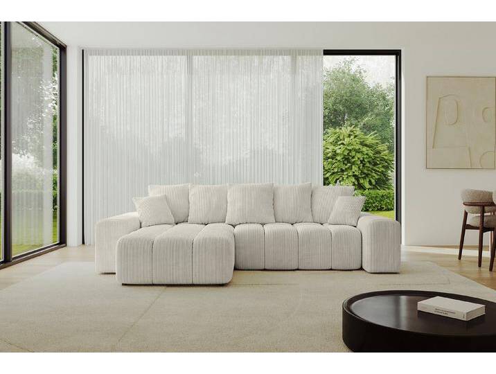 ALTDECOR Ecksofa ENIL-L, Couch mit Schlaffunktion, Wohnzimmer - Wohnlandschaft, Corner Sofa Bett Eckcouch Couch L-Form Schlafcouch Ausziehbar, grau von ALTDECOR