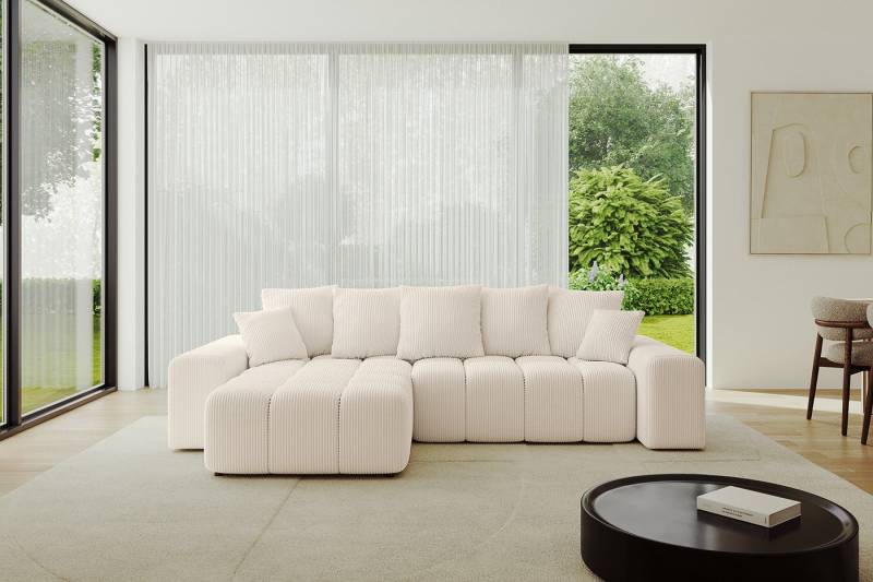 ALTDECOR Ecksofa ENIL-L, Couch mit Schlaffunktion, Wohnzimmer - Wohnlandschaft, Corner Sofa Bett Eckcouch Couch L-Form Schlafcouch Ausziehbar von ALTDECOR
