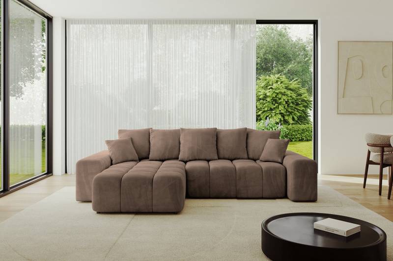 ALTDECOR Ecksofa ENIL-L, Couch mit Schlaffunktion, Wohnzimmer - Wohnlandschaft, Corner Sofa Bett Eckcouch Couch L-Form Schlafcouch Ausziehbar von ALTDECOR