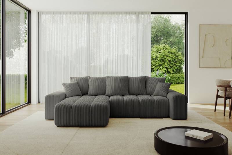 ALTDECOR Ecksofa ENIL-L, Couch mit Schlaffunktion, Wohnzimmer - Wohnlandschaft, Corner Sofa Bett Eckcouch Couch L-Form Schlafcouch Ausziehbar von ALTDECOR