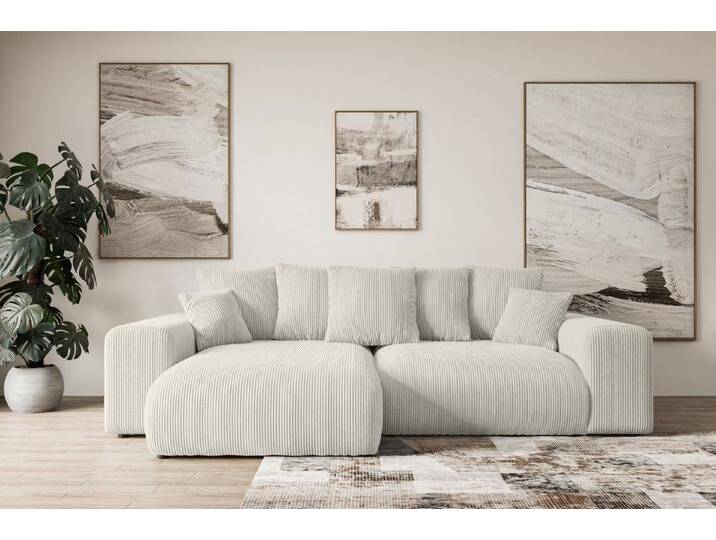 ALTDECOR Ecksofa ESKAR-L, Couch mit Schlaffunktion, Wohnzimmer - Wohnlandschaft, Corner Sofa Bett Eckcouch Couch L-Form Schlafcouch Ausziehbar, grau von ALTDECOR