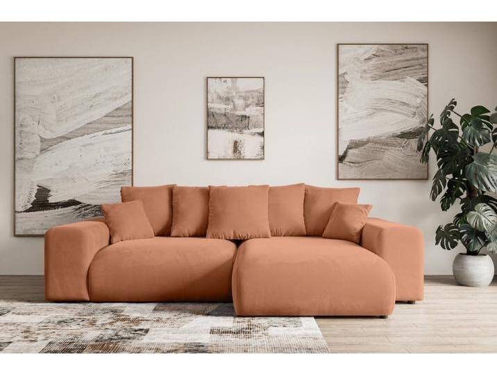 ALTDECOR Ecksofa ESKAR-L, Couch mit Schlaffunktion, Wohnzimmer - Wohnlandschaft, Corner Sofa Bett Eckcouch Couch L-Form Schlafcouch Ausziehbar, orange ALTDECOR Ecksofa ESKAR-L, Couch mit Schlaffunktion, Wohnzimmer - Wohnlandschaft, Corner Sofa Bett Eckcouch Couch L-Form Schlafcouch Ausziehbar, orange von ALTDECOR