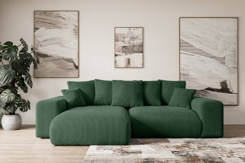 ALTDECOR Ecksofa ESKAR-L, Couch mit Schlaffunktion, Wohnzimmer - Wohnlandschaft, Corner Sofa Bett Eckcouch Couch L-Form Schlafcouch Ausziehbar von ALTDECOR