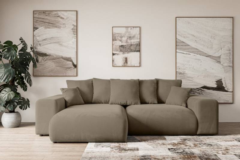 ALTDECOR Ecksofa ESKAR-L, Couch mit Schlaffunktion, Wohnzimmer - Wohnlandschaft, Corner Sofa Bett Eckcouch Couch L-Form Schlafcouch Ausziehbar von ALTDECOR