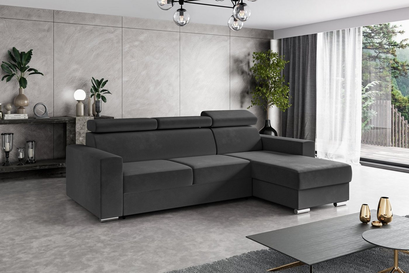 ALTDECOR Ecksofa FIX, Couch mit Schlaffunktion, Wohnzimmer - Wohnlandschaft von ALTDECOR