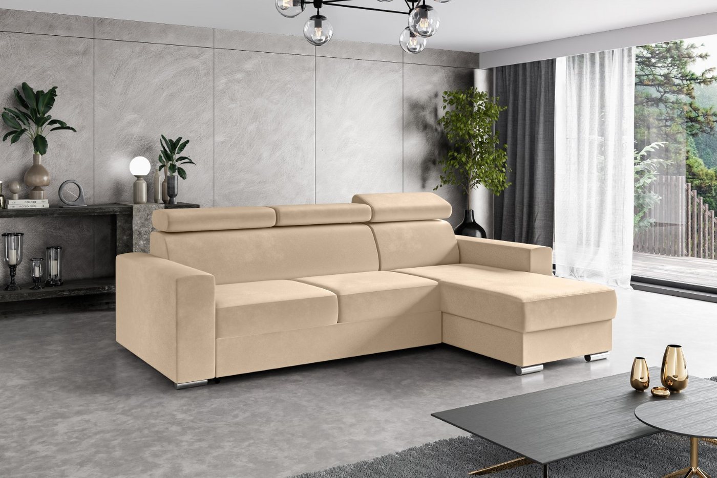 ALTDECOR Ecksofa FIX, Couch mit Schlaffunktion, Wohnzimmer - Wohnlandschaft von ALTDECOR