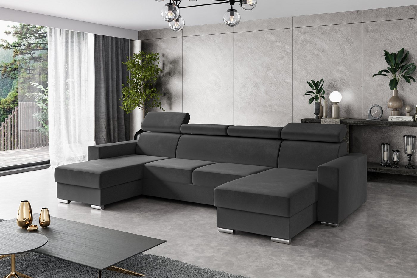 ALTDECOR Ecksofa FIX, Couch mit Schlaffunktion, Wohnzimmer - Wohnlandschaft von ALTDECOR