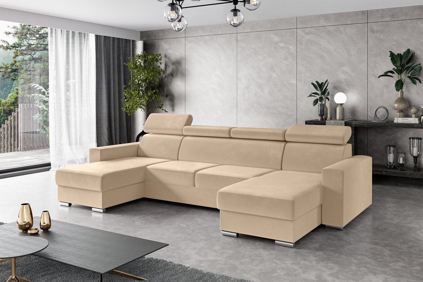 ALTDECOR Ecksofa FIX, Couch mit Schlaffunktion, Wohnzimmer - Wohnlandschaft von ALTDECOR