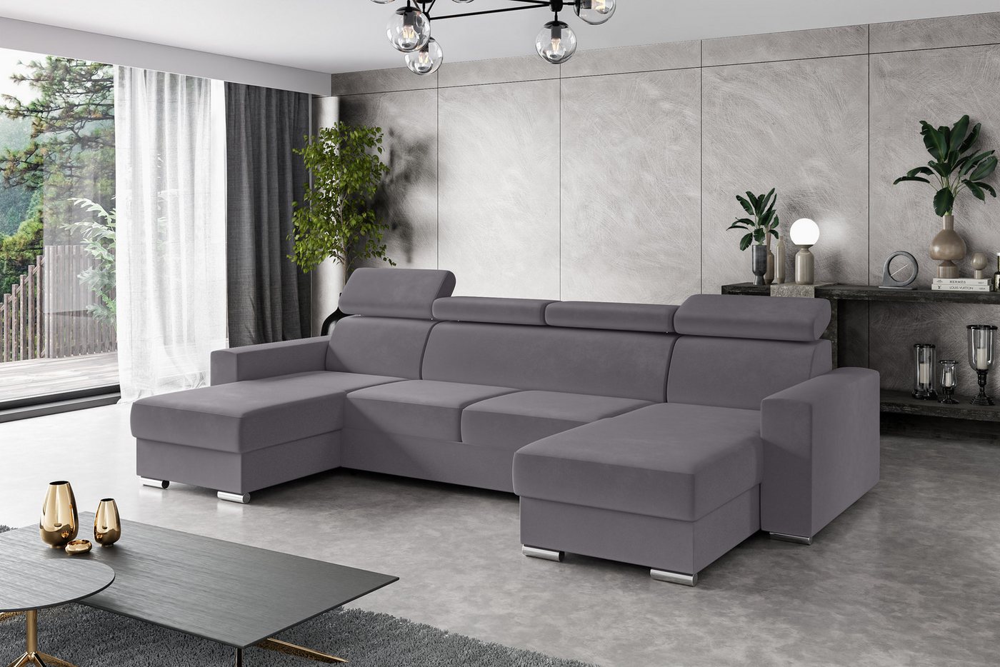 ALTDECOR Ecksofa FIX, Couch mit Schlaffunktion, Wohnzimmer - Wohnlandschaft von ALTDECOR