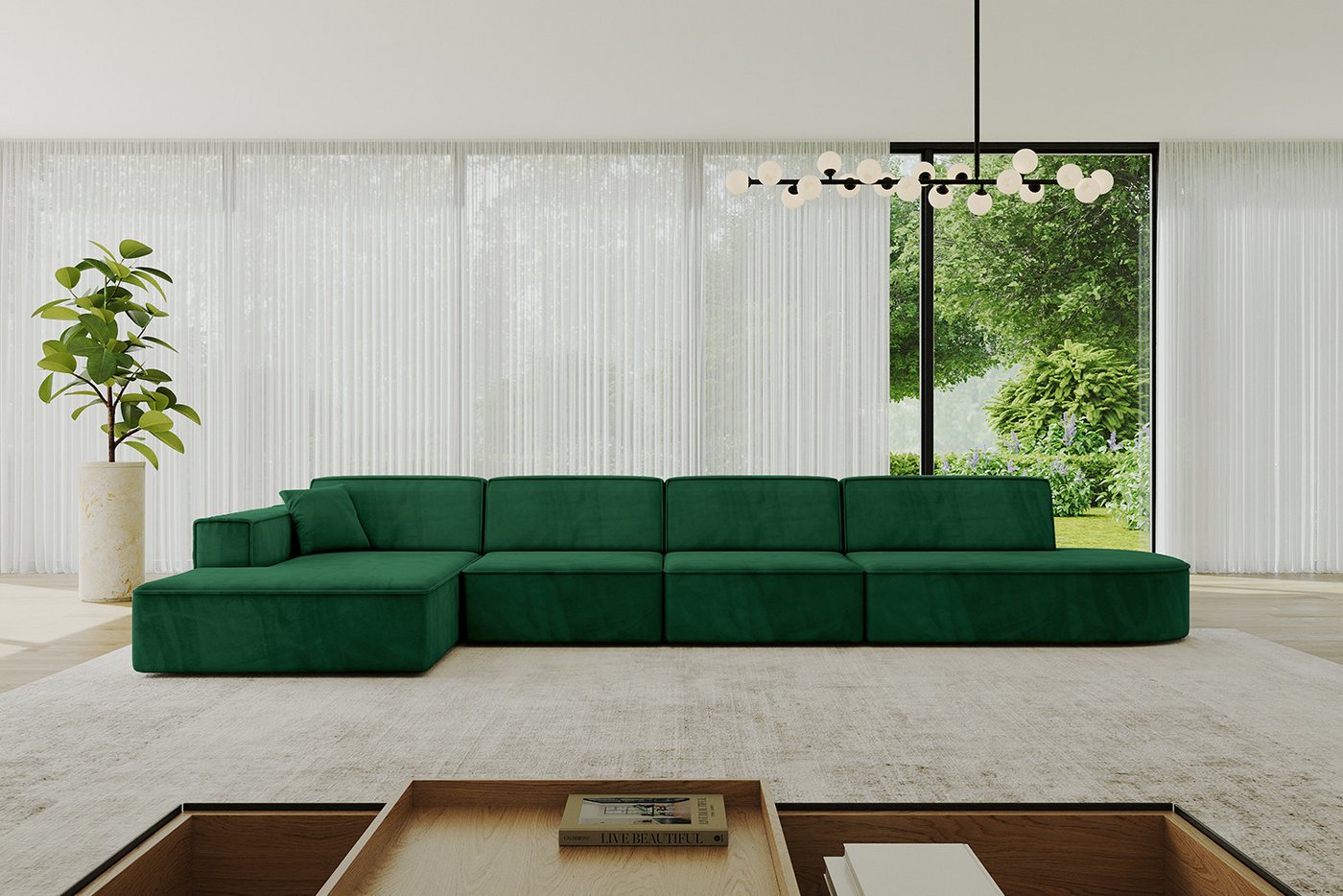 ALTDECOR Ecksofa IREA-L3-v4, Sofa Praktische Bequeme Funktionsecke Couch L-Form Eckcouch, Corner Sofa L-Form Vielseitige Sofa Wohnlandschaft Wohnzimmer von ALTDECOR