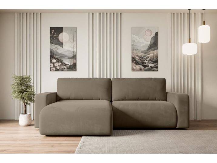 ALTDECOR Ecksofa KLEEA-L, Couch mit Schlaffunktion, Wohnzimmer - Wohnlandschaft, Corner Sofa Bett Eckcouch Couch L-Form Schlafcouch Ausziehbar, grau von ALTDECOR