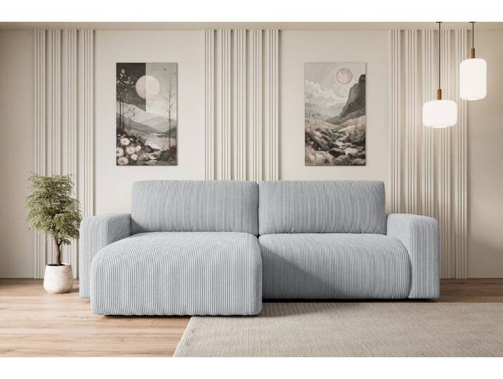 ALTDECOR Ecksofa KLEEA-L, Couch mit Schlaffunktion, Wohnzimmer - Wohnlandschaft, Corner Sofa Bett Eckcouch Couch L-Form Schlafcouch Ausziehbar, grau von ALTDECOR