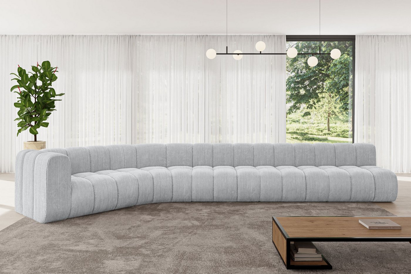ALTDECOR Ecksofa Karex-L3, Corner Sofa U-Form Vielseitige Sofa Wohnlandschaft Wohnzimmer, FORWARDER_CURBSIDE von ALTDECOR