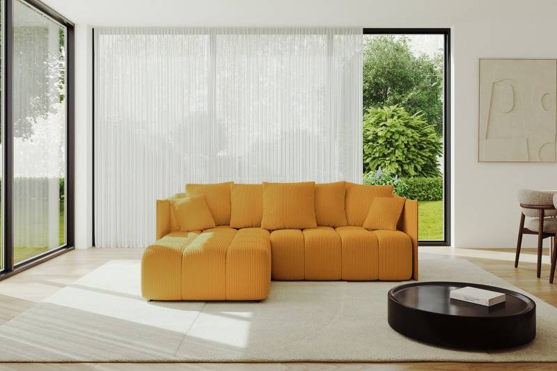 ALTDECOR Ecksofa LONLI-L, Couch mit Schlaffunktion, Stauraum Wohnlandschaft Funktionsecke, Corner Sofa Bett Eckcouch Couch L-Form Schlafcouch Ausziehbar von ALTDECOR