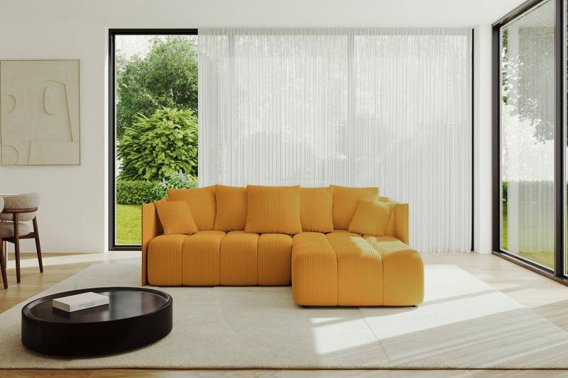 ALTDECOR Ecksofa LONLI-L, Couch mit Schlaffunktion, Stauraum Wohnlandschaft Funktionsecke, Corner Sofa Bett Eckcouch Couch L-Form Schlafcouch Ausziehbar von ALTDECOR