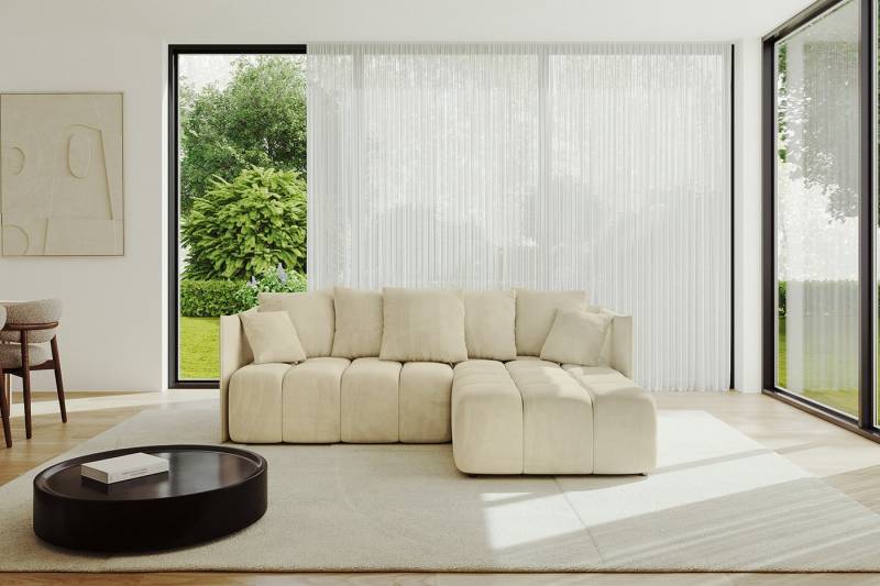 ALTDECOR Ecksofa LONLI-L, Couch mit Schlaffunktion, Stauraum Wohnlandschaft Funktionsecke, Corner Sofa Bett Eckcouch Couch L-Form Schlafcouch Ausziehbar von ALTDECOR